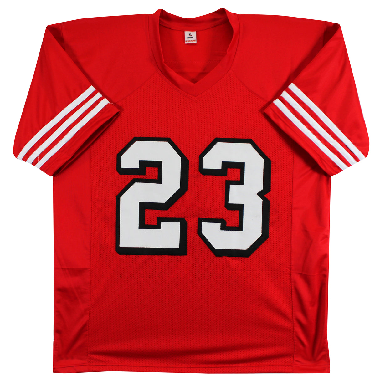 Christian McCaffrey Authentic Signed Red Pro Style Jersey w/ Dropshadow PSA