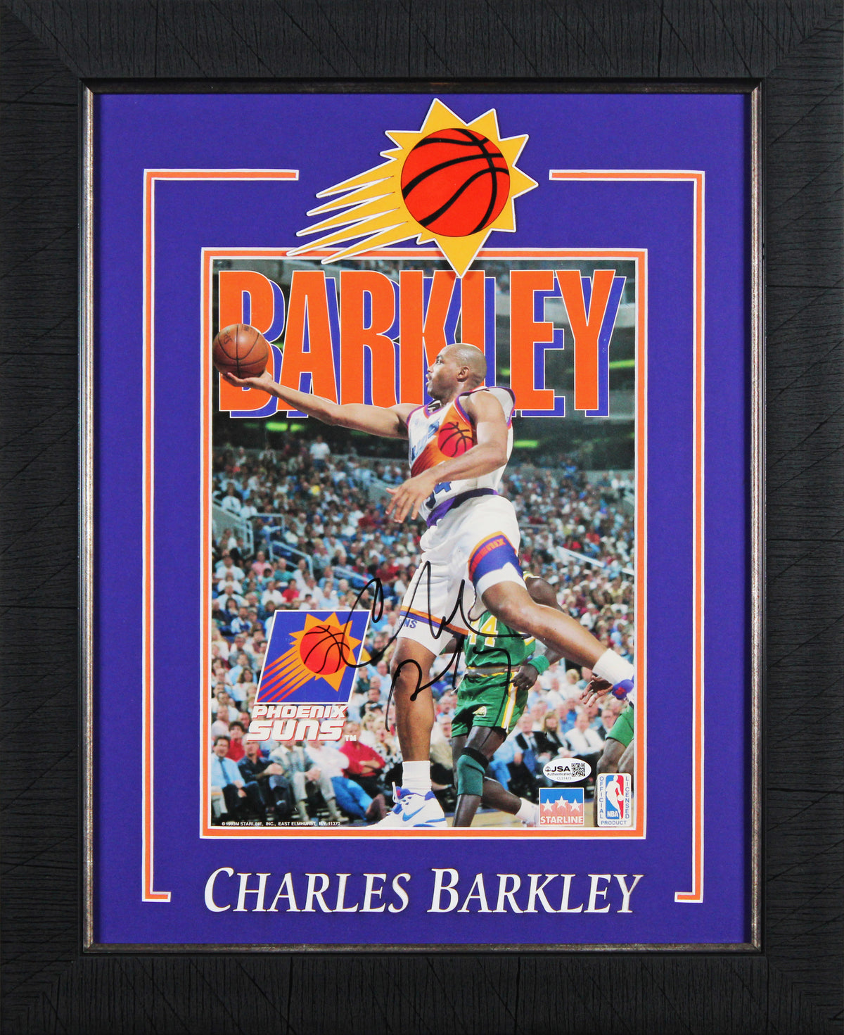 Suns Charles Barkley Authentic Signed Framed Display Autographed JSA #CL51473