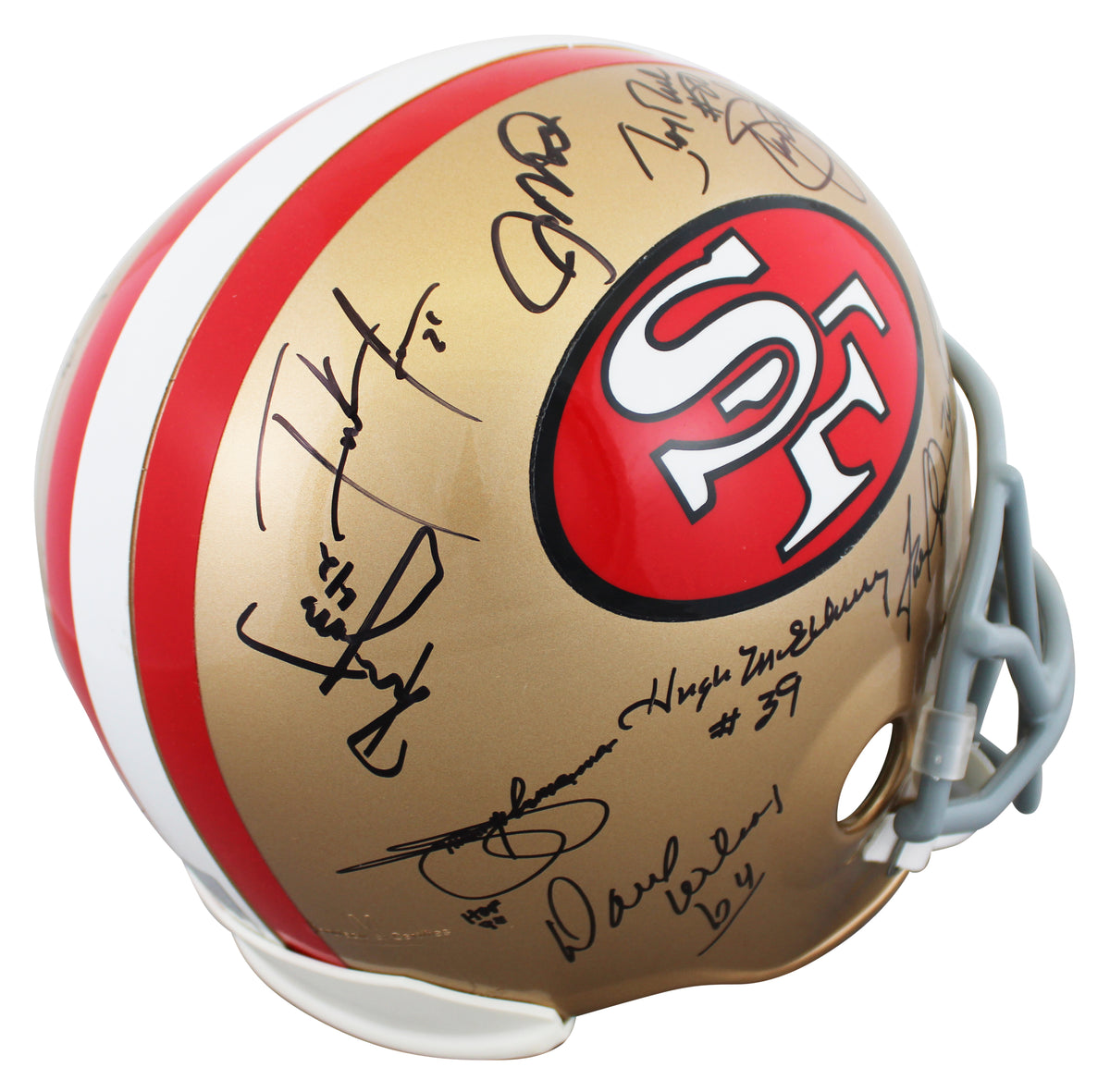 49ers (19) Montana, Rice, Young, Gore +15 Signed F/S Rep Helmet PSA/DNA #Y07059