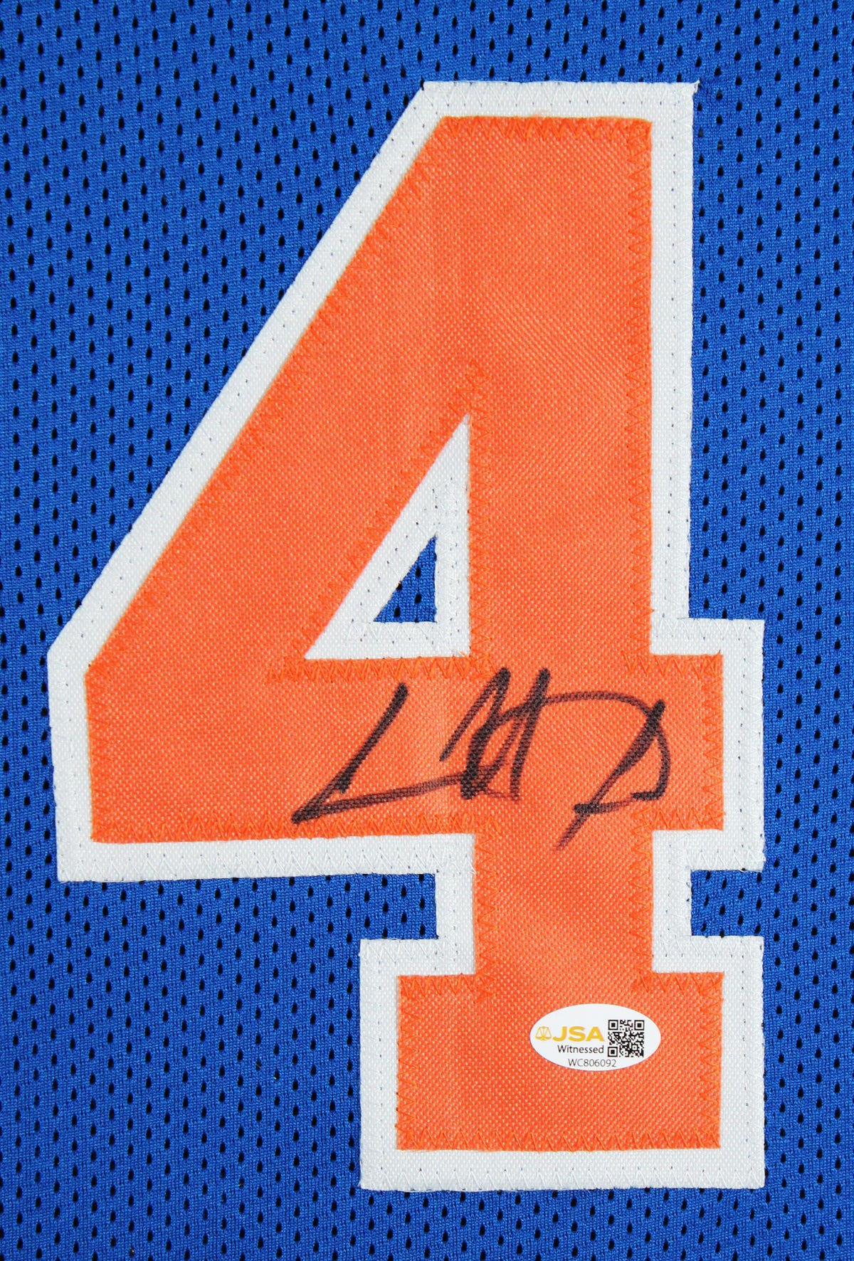 Charles Oakley Authentic Signed Blue Pro Style Framed Jersey JSA Witnessed 2
