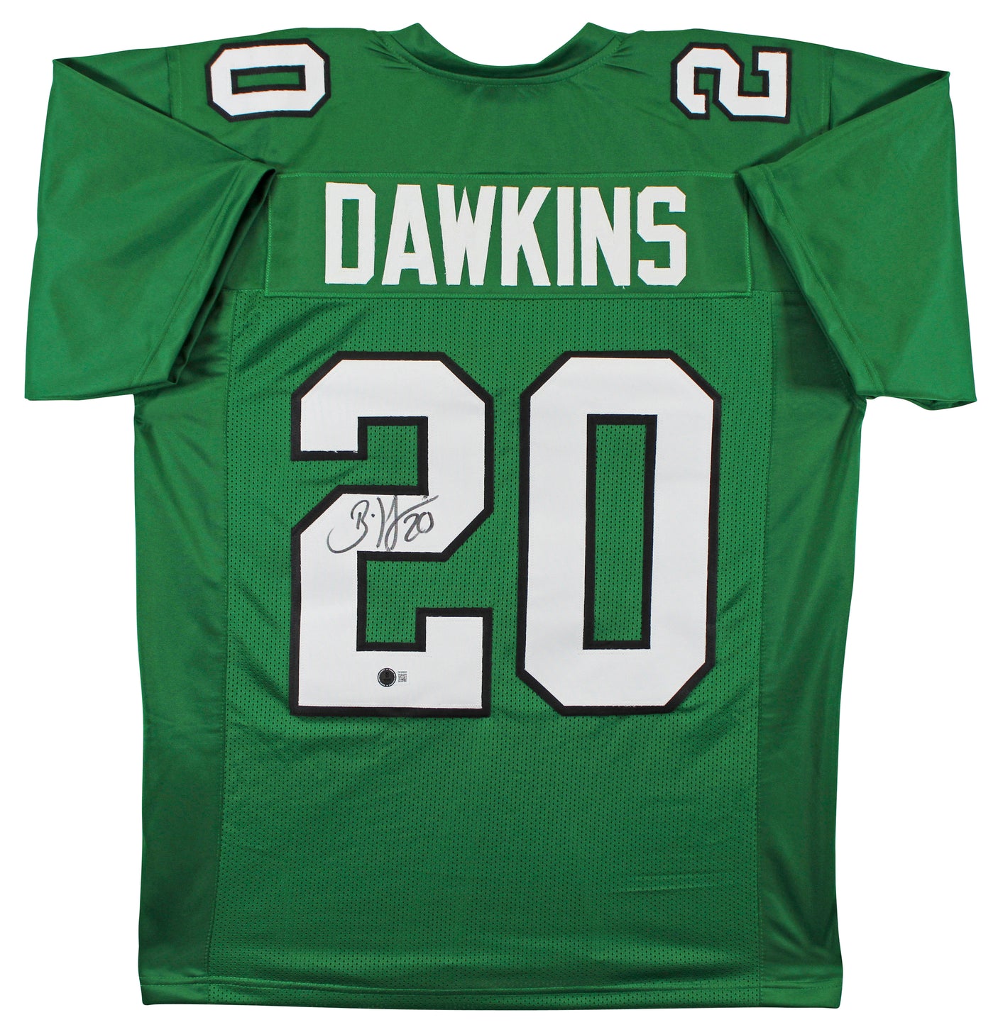 Brian Dawkins Authentic Signed Kelly Green Pro Style Jersey BAS Witnessed
