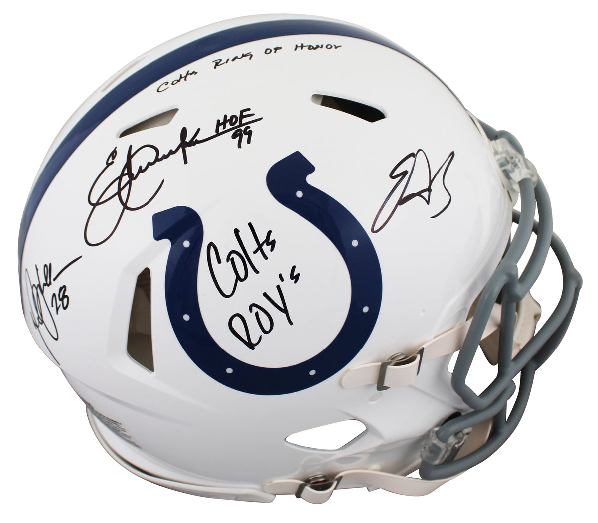 Colts (3) Faulk, Dickerson & James Signed F/S Speed Proline Helmet BAS #4W115605