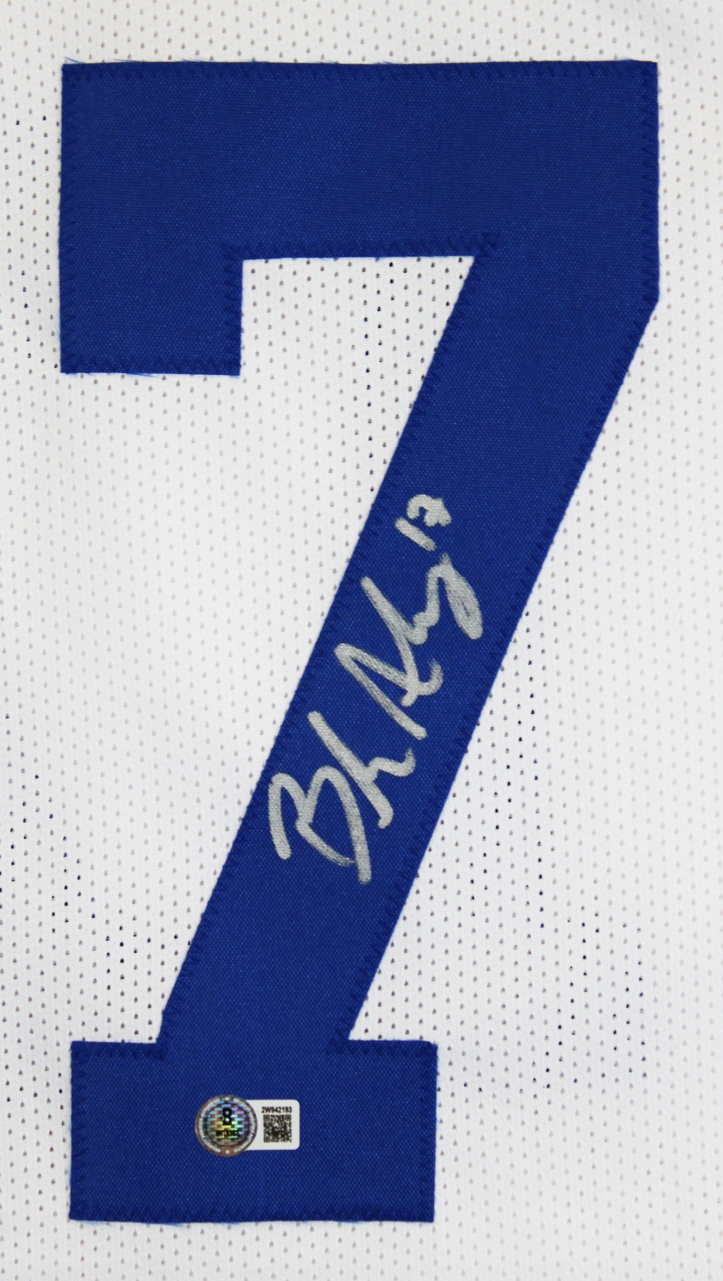 Brandon Aubrey Authentic Signed White Pro Style Jersey BAS Witnessed 2