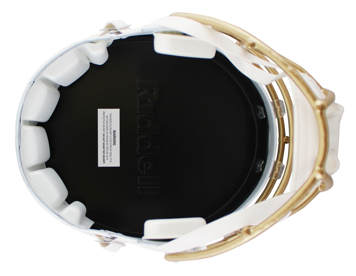 Saints Alvin Kamara Signed 2025 On-Field Alt Full Size Speed Rep Helmet BAS Wit