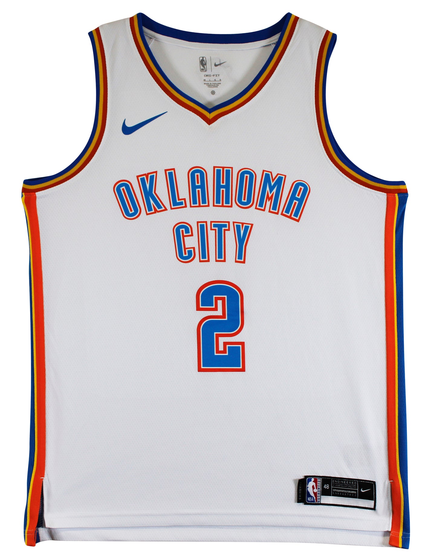 Thunder Shai Gilgeous-Alexander Signed White Nike Swingman Jersey PSA #AP22765