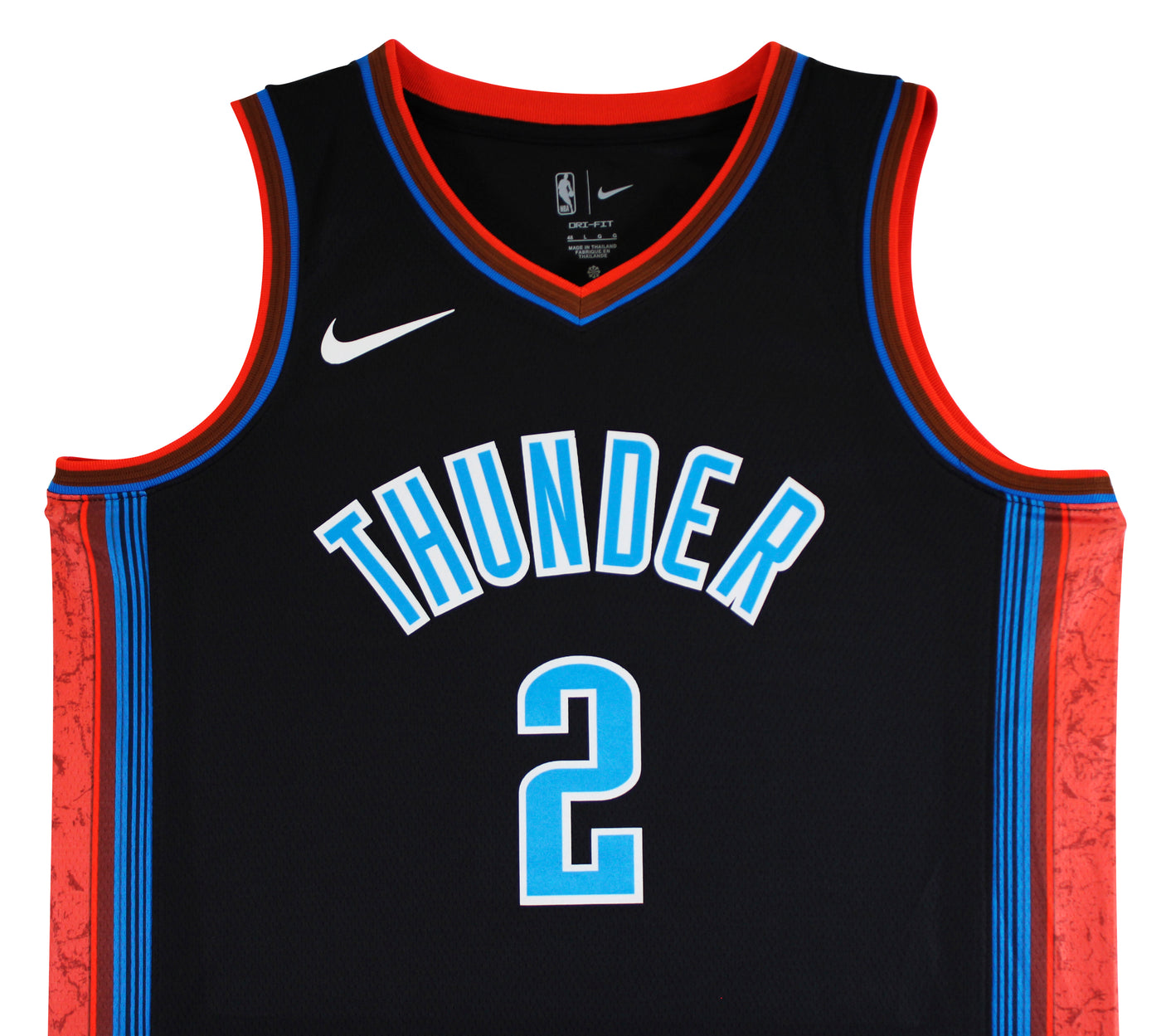 Thunder Shai Gilgeous-Alexander Signed Black Nike City Ed. Jersey JSA #CD42288