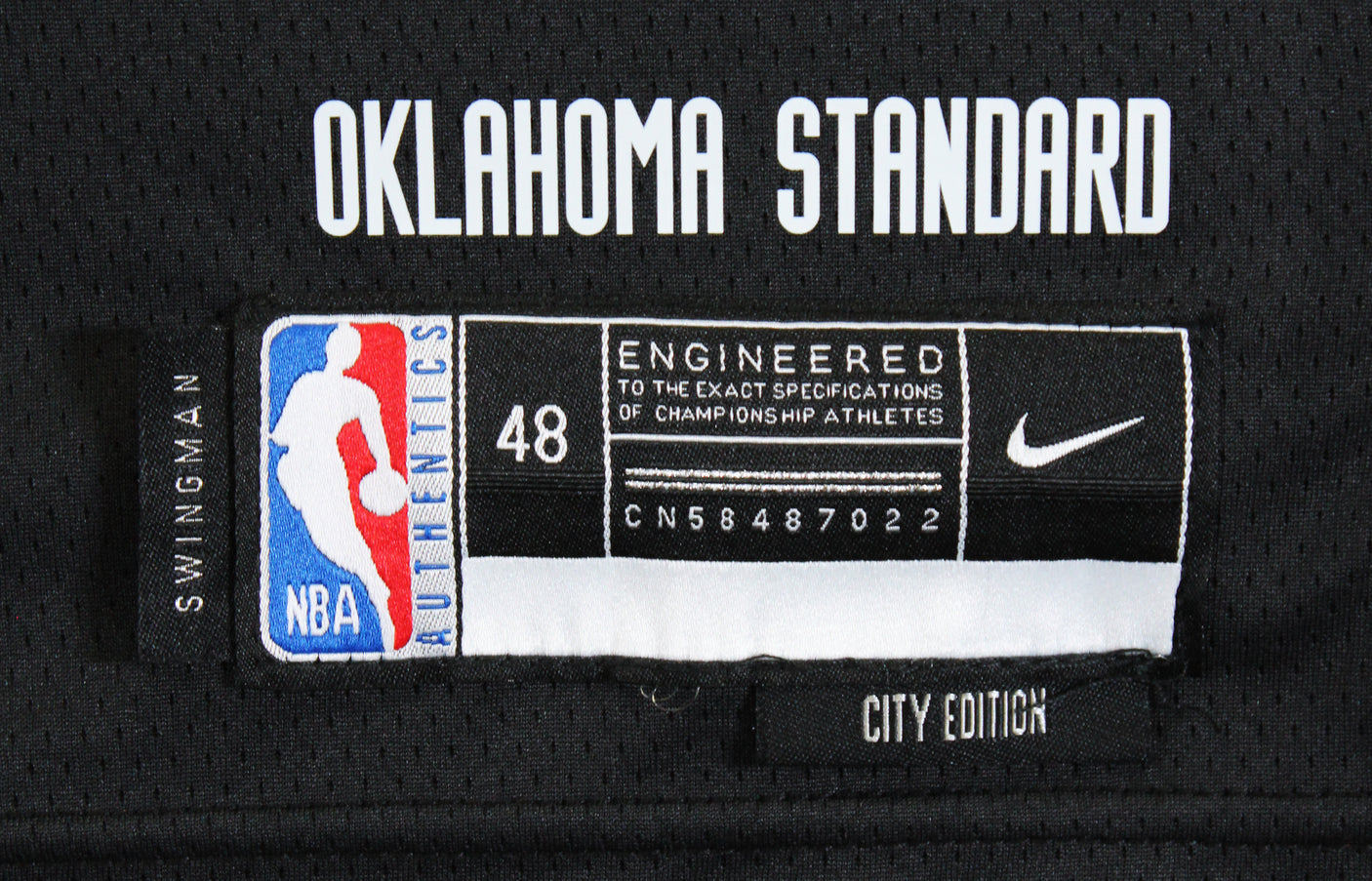 Thunder Shai Gilgeous-Alexander Signed Black Nike City Ed. Jersey JSA #CD42288
