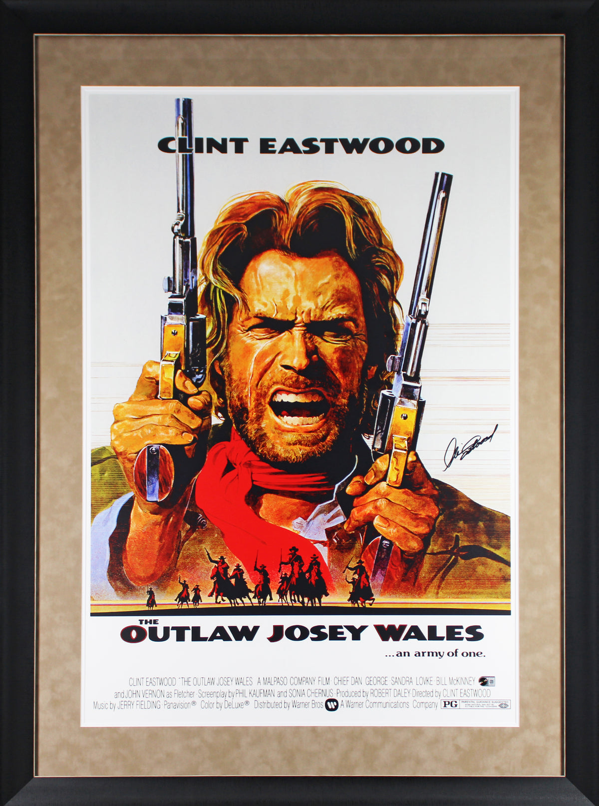 Clint Eastwood The Outlaw Josey Wales Signed & Framed 27x40 Movie Poster BAS LOA