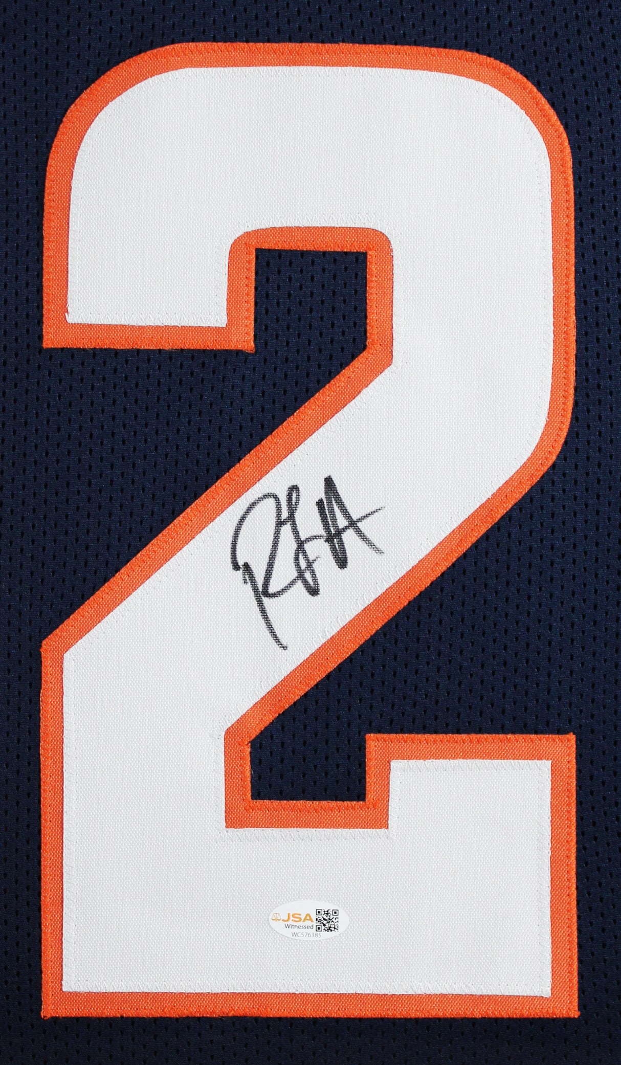 R.J. Harvey Authentic Signed Navy Procut Style Framed Jersey JSA Witness
