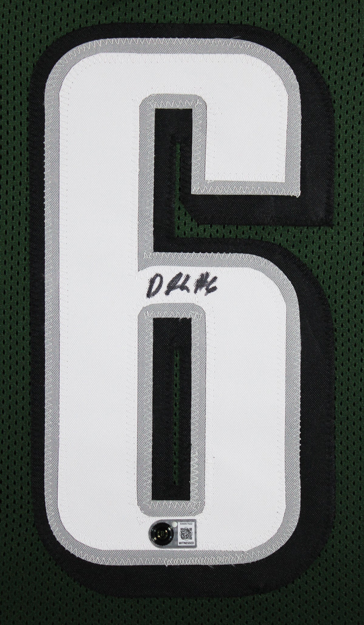 DeVonta Smith Authentic Signed Green Pro Style Framed Jersey BAS Witnessed 2