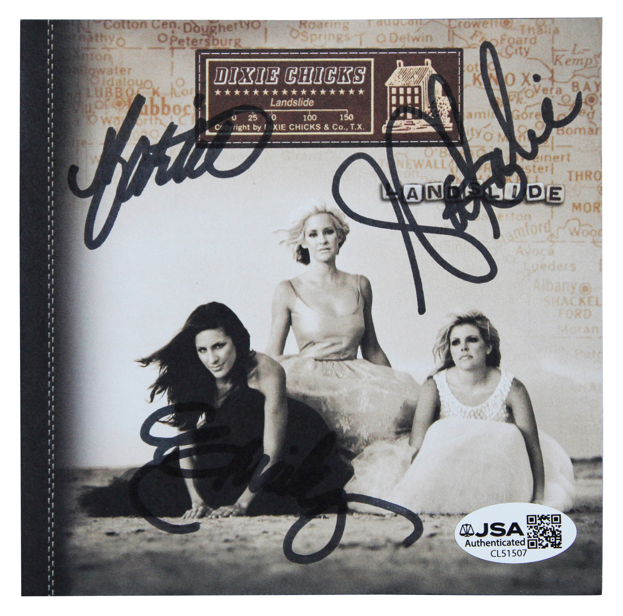 Dixie Chicks (3) Maines, Maguire & Strayer Signed CD Insert JSA #CL51507