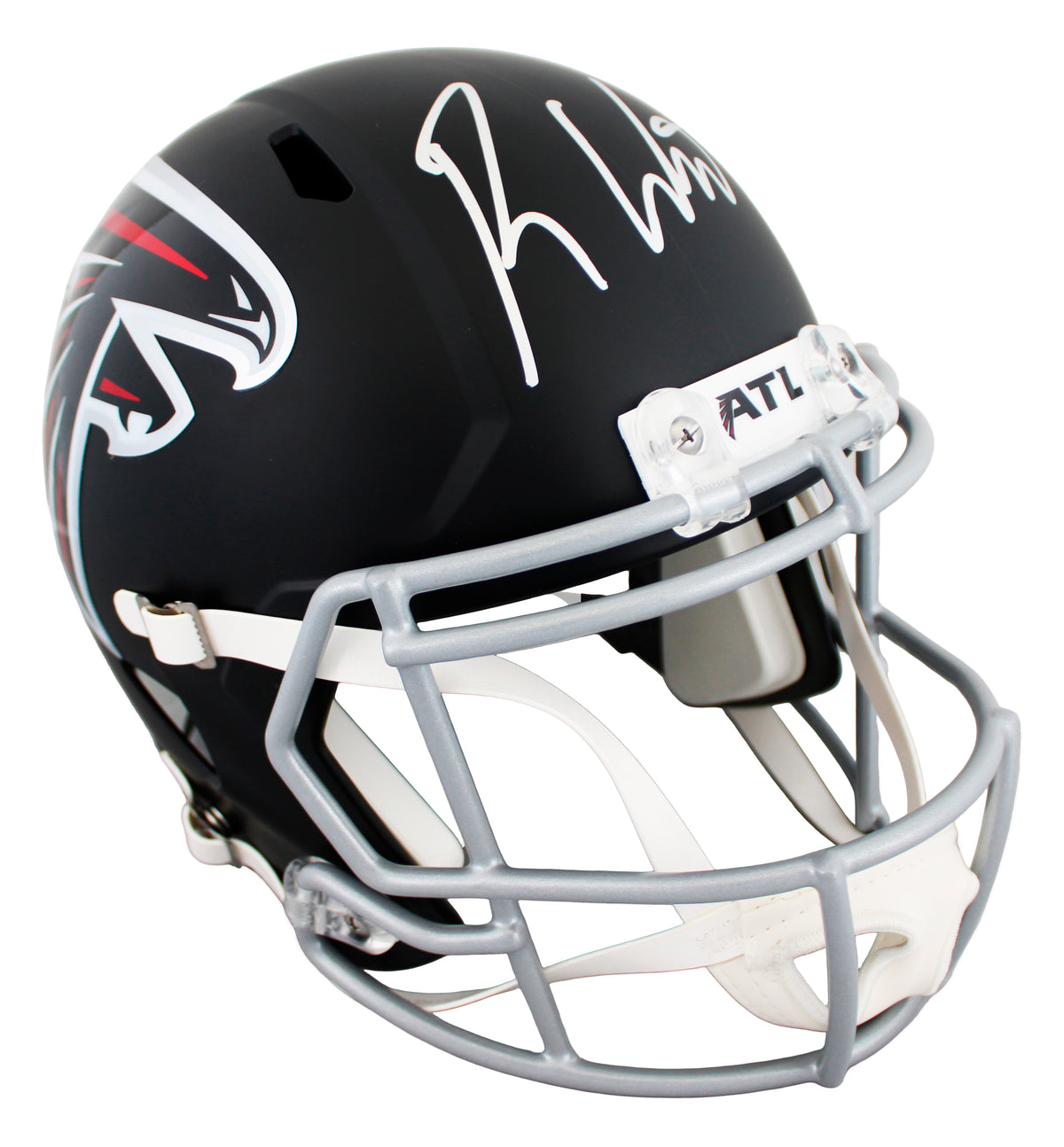Falcons Roddy White Signed Full Size Speed Rep Helmet W/ Case JSA Witnessed