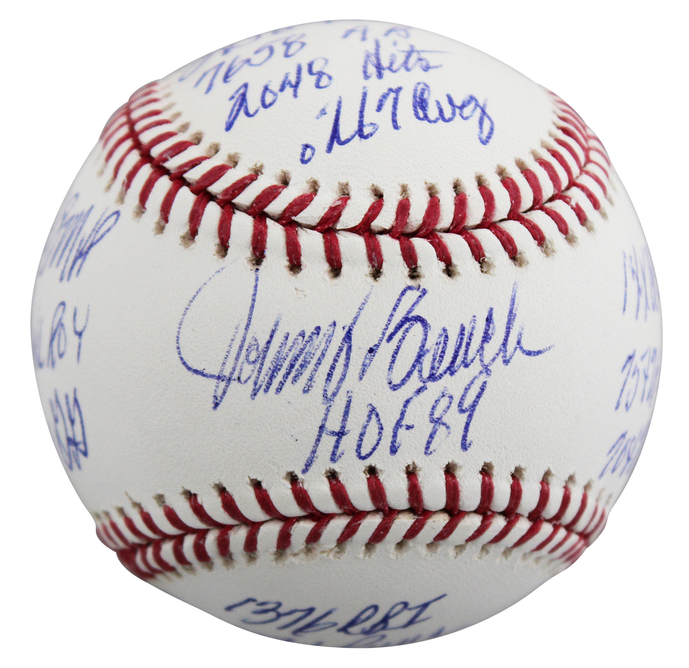 Reds Johnny Bench "Career Stat" Signed Oml LE #10/12 Baseball Fanatics #A673181