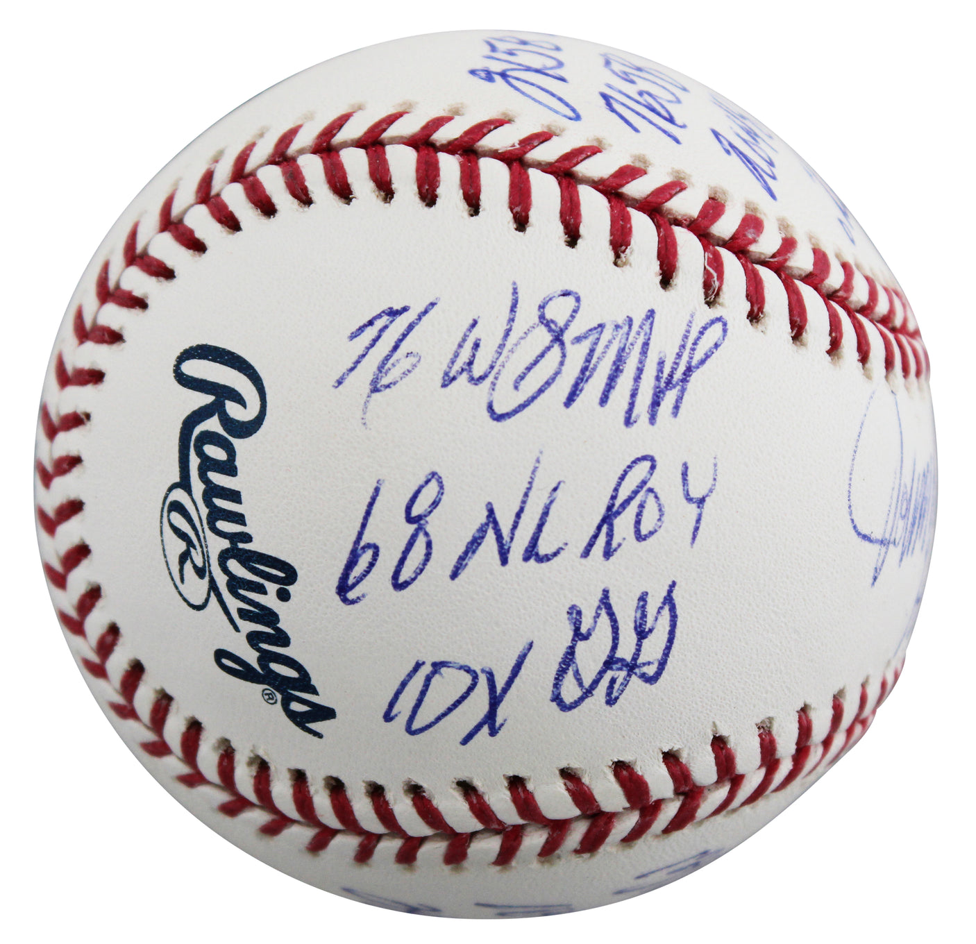 Reds Johnny Bench "Career Stat" Signed Oml LE #10/12 Baseball Fanatics #A673181