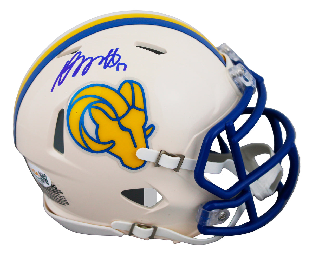 Rams Davante Adams Authentic Signed Retro Speed Mini Helmet W/ Case JSA Witness