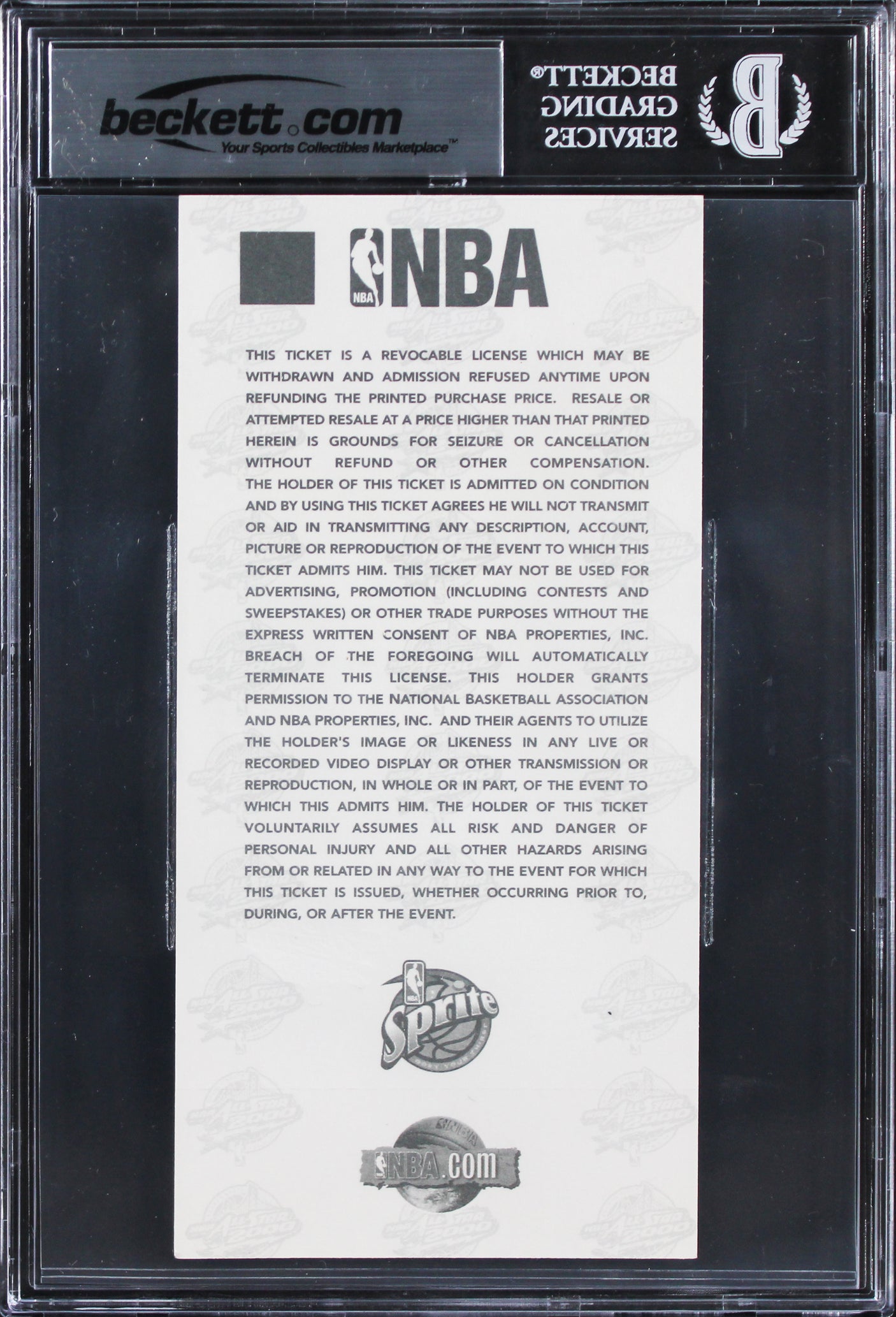 Shaquille O'Neal "W/ Insc" Signed 2/13/2000 NBA ASG Full Ticket Stub BAS Slabbed