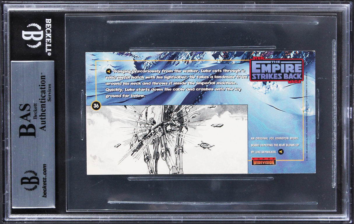 Phil Tippett, Jon Berg Star Wars Signed 1995 SW ESB Widevision #36 Card BAS Slab