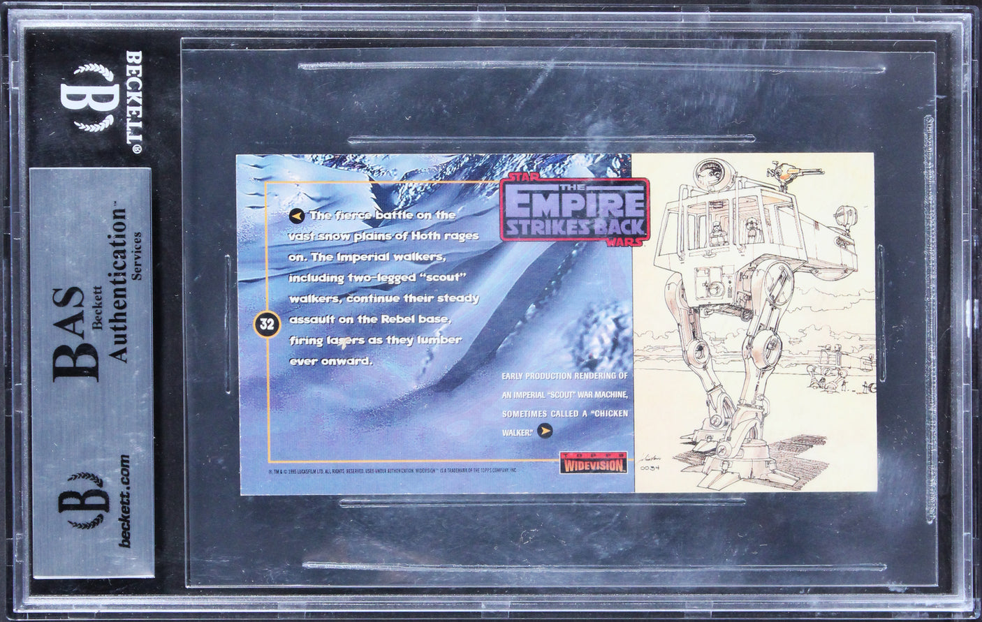 Magic Shaquille O'Neal 1992 Upper Deck #1 Rookie Card Autographed BAS Slabbed