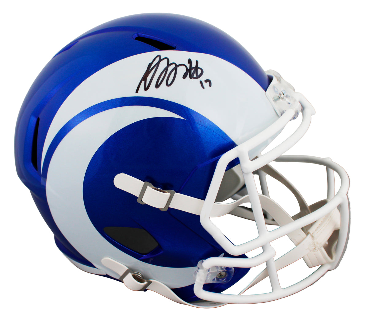 Rams Davante Adams Signed 2026 On-Field Alt F/S Speed Rep Helmet W/ Case JSA Wit
