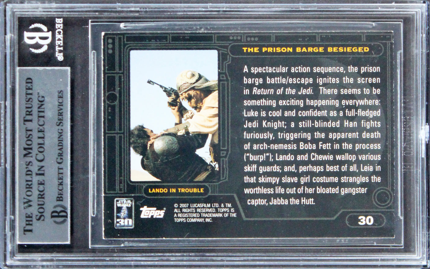 Bill Kreysler & Alan Tompkins Signed 2007 Star Wars 30th Ann #30 Card BAS Slab