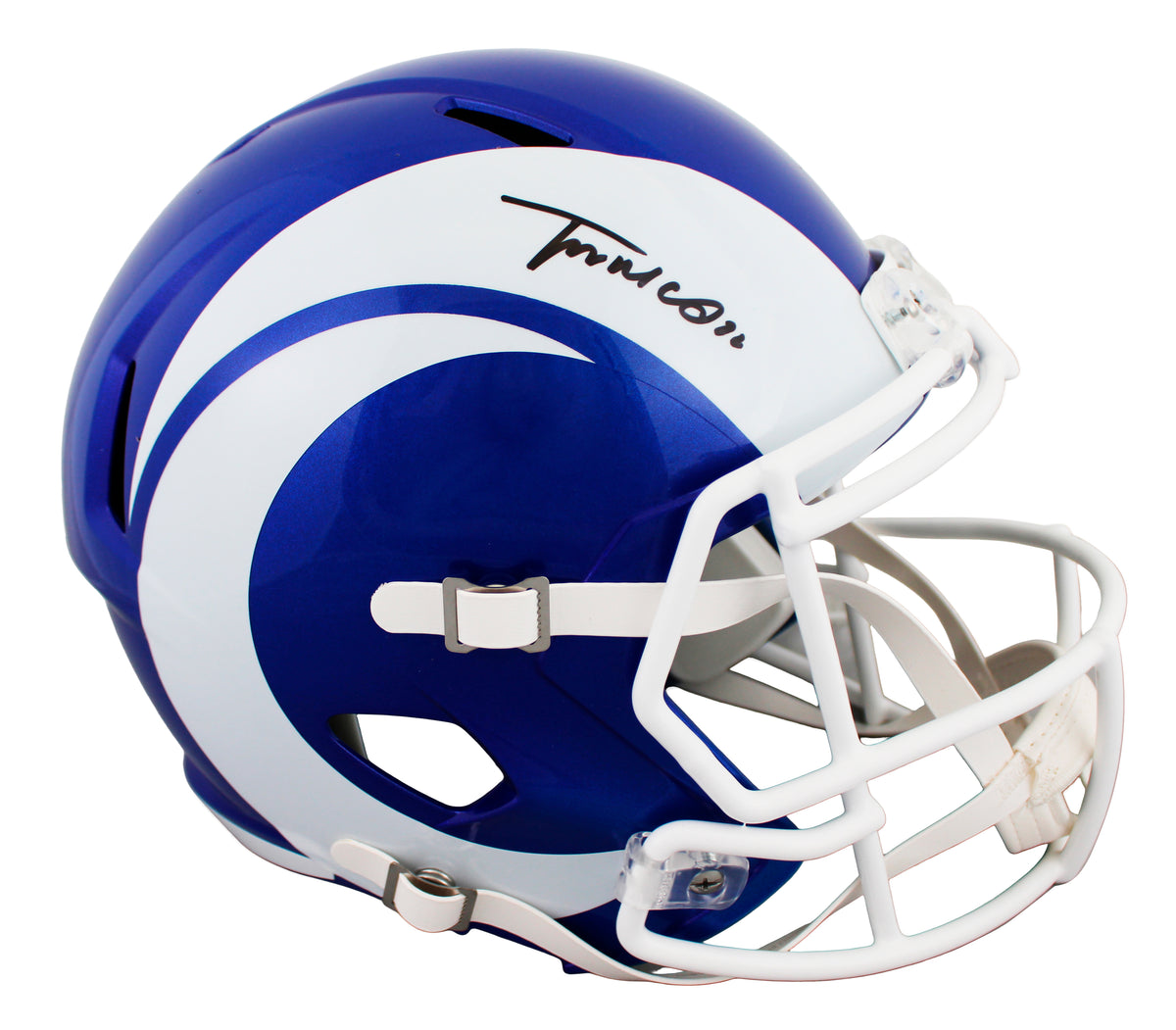 Rams Trent McDuffie Signed 2026 On-Field Alt F/S Speed Rep Helmet W/ Case JSA W