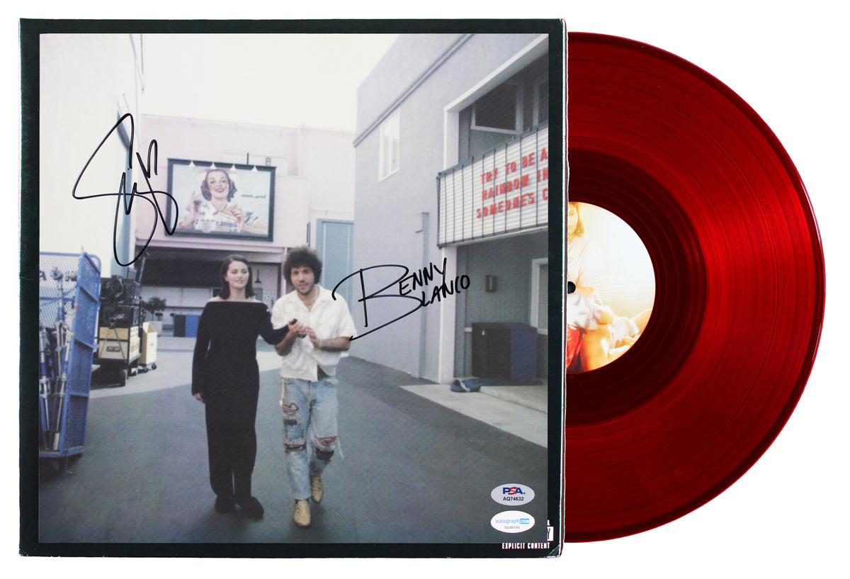 Selena Gomez & Benny Blanco Signed Album Flat w/ Album & Vinyl PSA/DNA #AQ74632