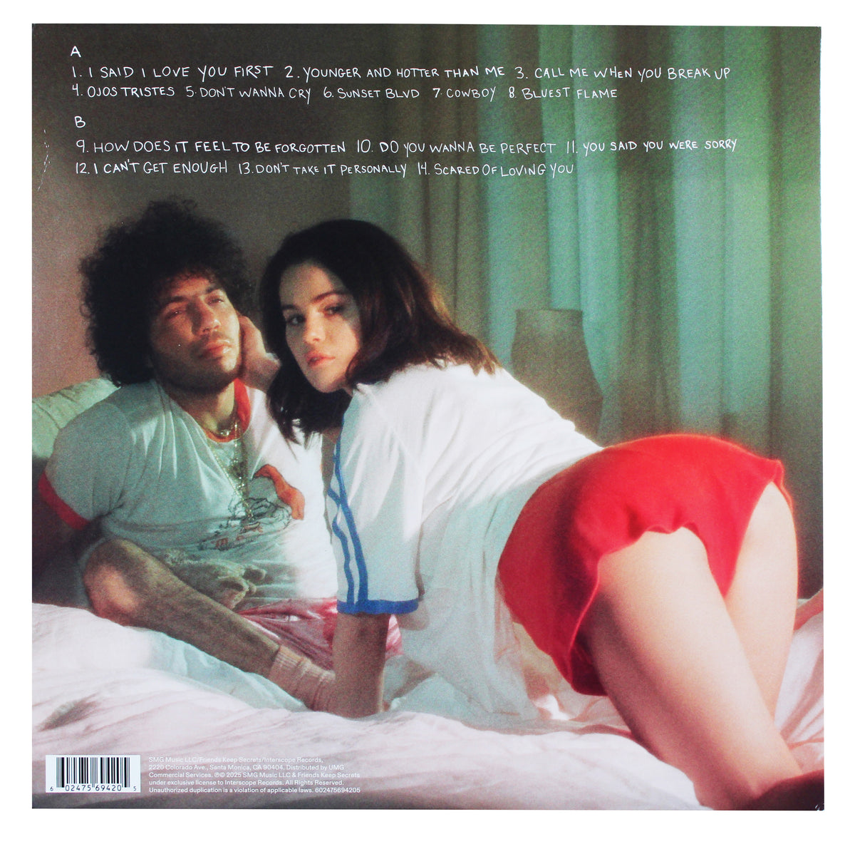 Selena Gomez & Benny Blanco Signed Album Flat w/ Album & Vinyl PSA/DNA #AQ74632