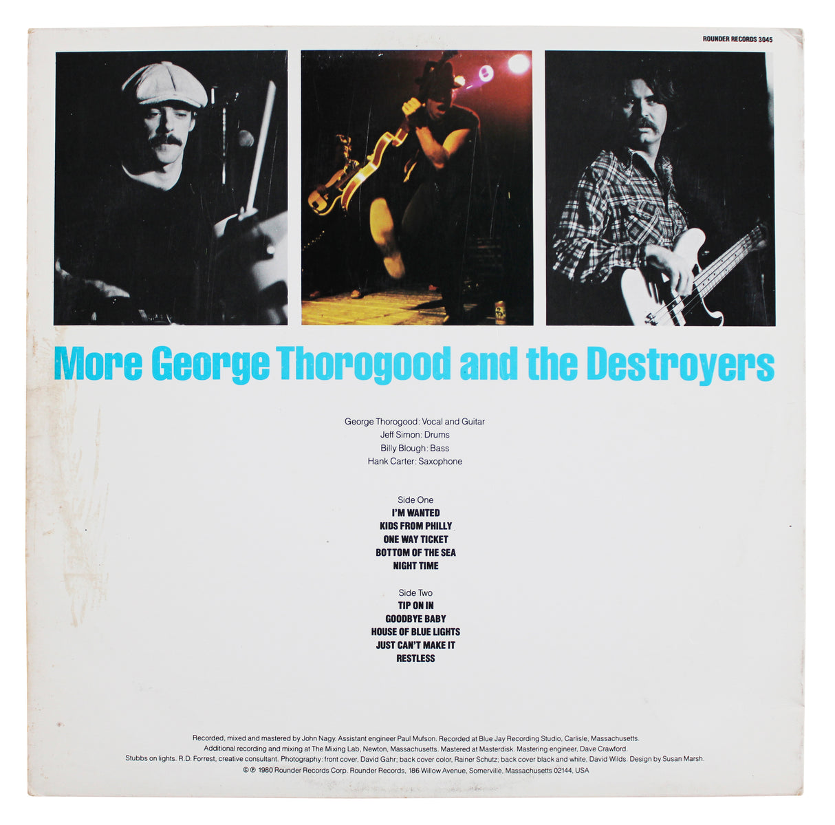 George Thorogood Authentic Signed Album Cover W/ Vinyl Autographed JSA #CL51547