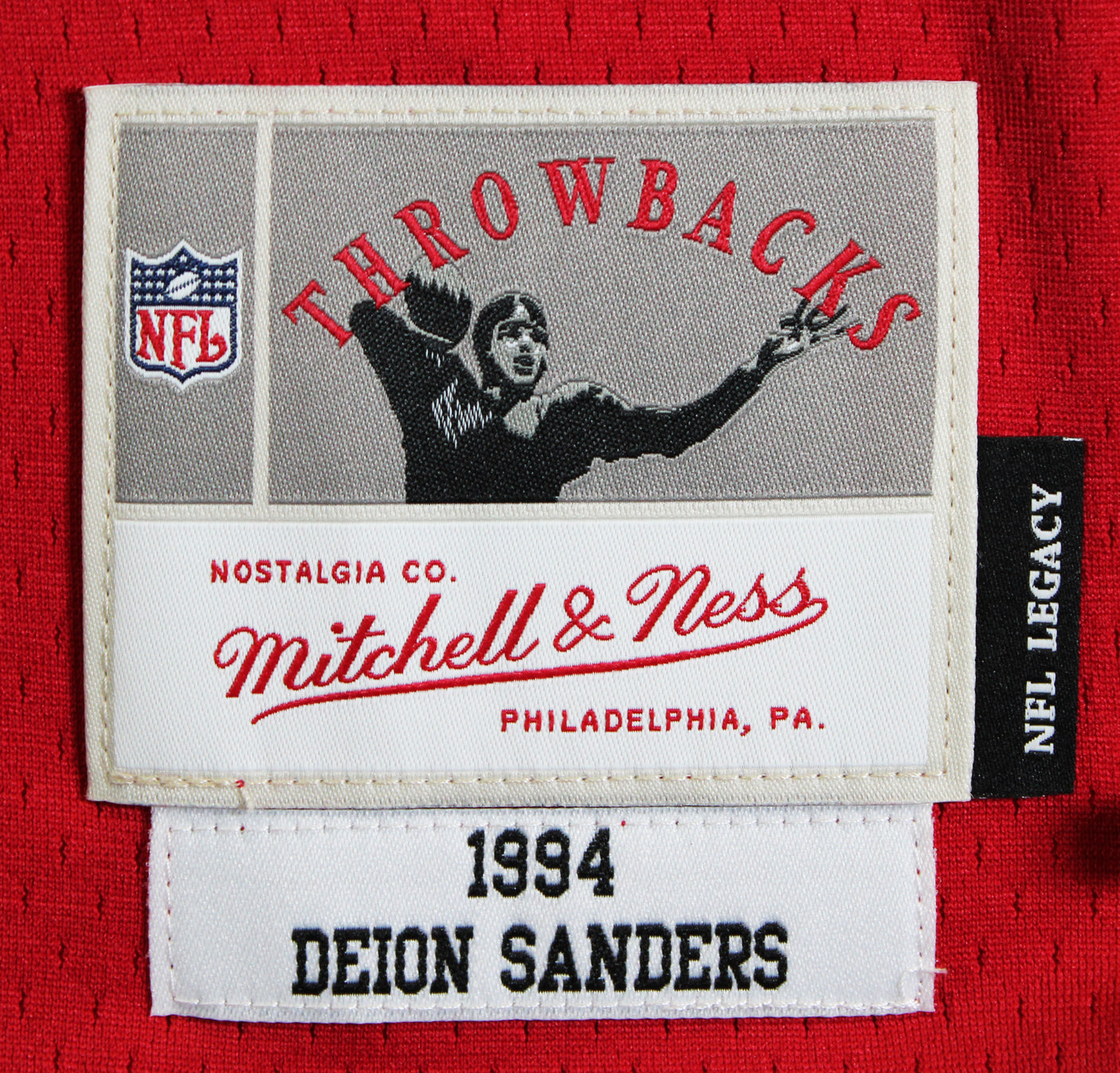 49ers Deion Sanders "Primetime" Authentic Signed Red M&N TB Jersey BAS Witnessed