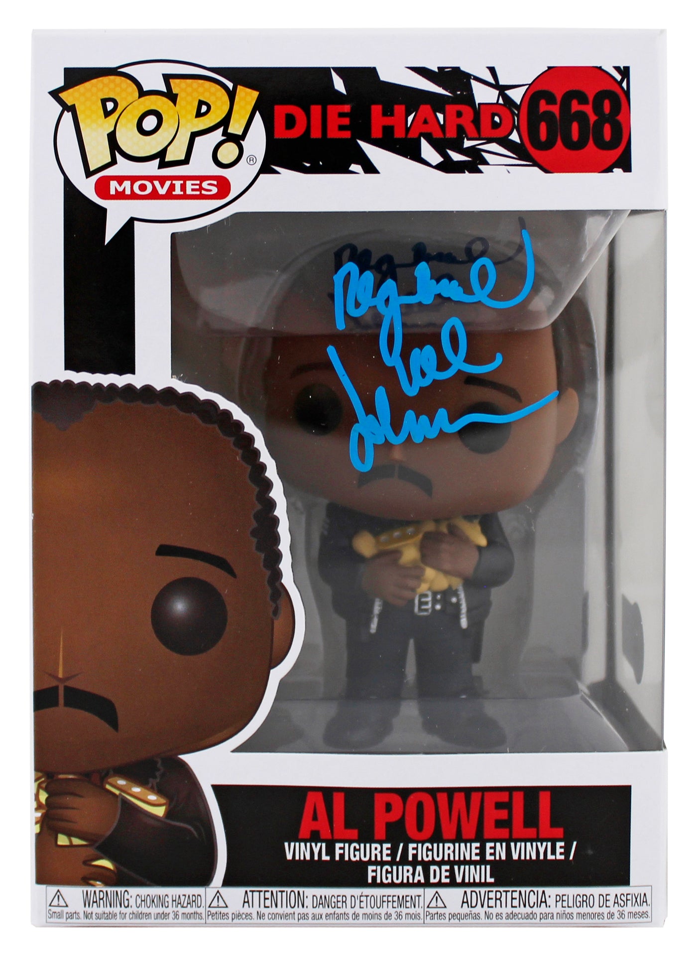 Reginald VelJohnson Die Hard Signed #668 Funko Pop Vinyl Figure w/ Blue Sig BAS