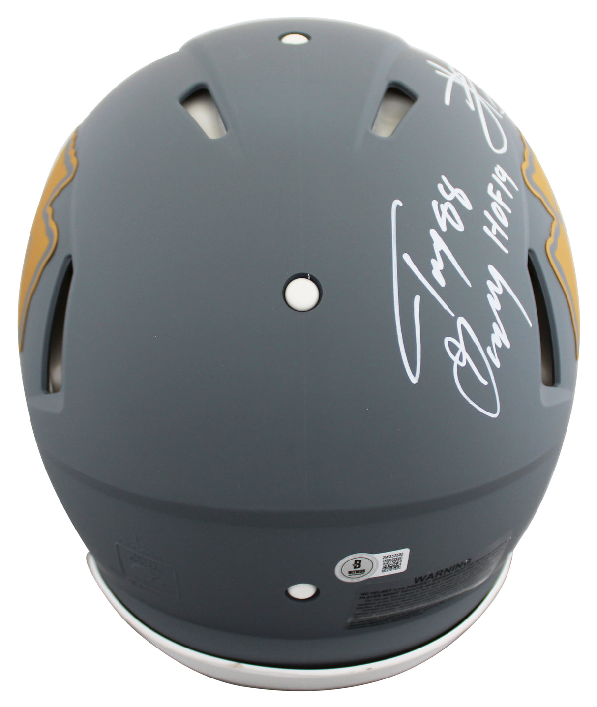 Chiefs Tony Gonzalez & Travis Kelce Signed Slate F/S Speed Proline Helmet BAS W