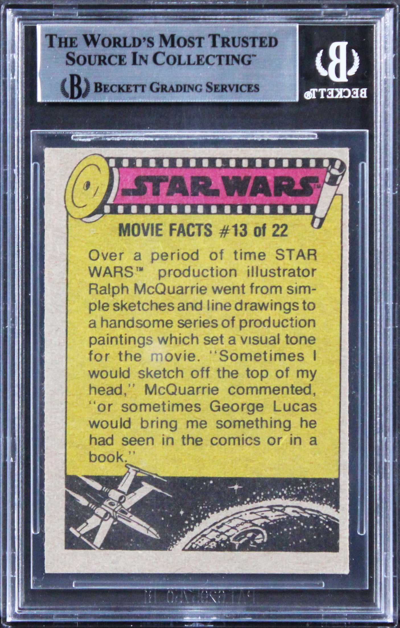 Kenny Baker Star Wars Authentic Signed 1977 Star Wars #253 R2-D2 Card BAS Slab 1