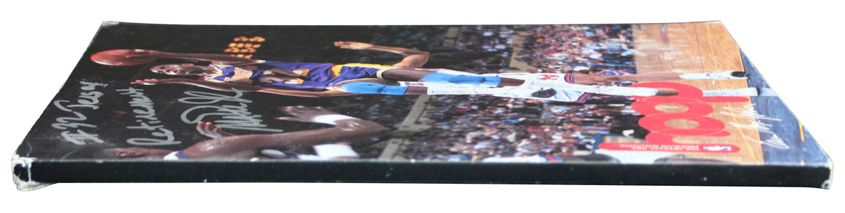 Lakers Magic Johnson "#32 Jersey Retirement" Signed NBA Hoops Magazine BAS Wit