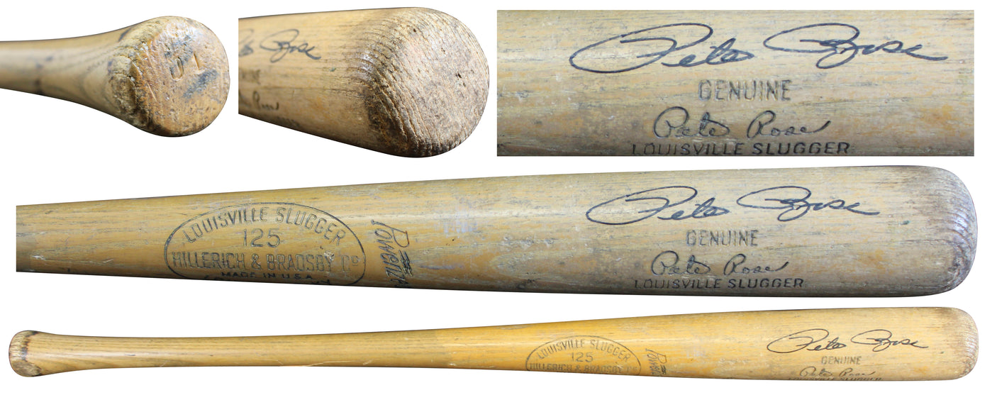Reds Pete Rose Signed 1963 Louisville Slugger Bat GU Graded 7.5 PSA/DNA & BAS