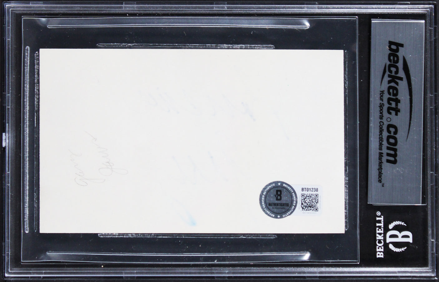 Lorraine Gary Jaws Authentic Signed 3x5 Index Card Autographed BAS Slabbed 2