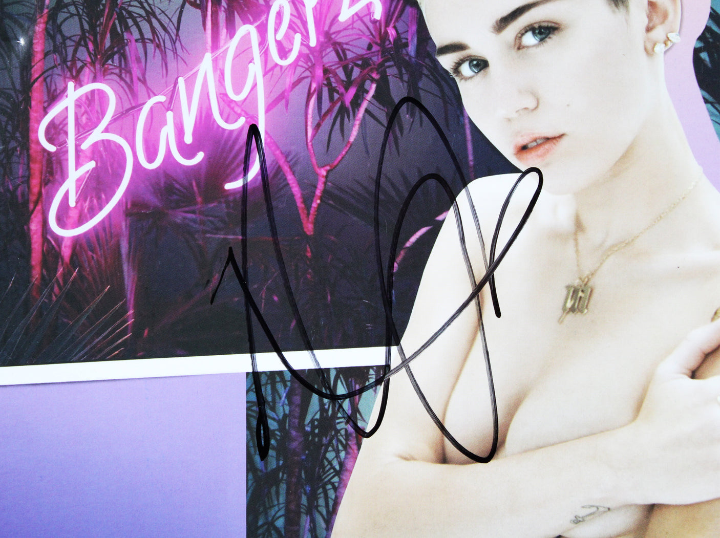 Miley Cyrus Authentic Signed Bangerz Album Cover W/ Vinyl JSA #CF71417