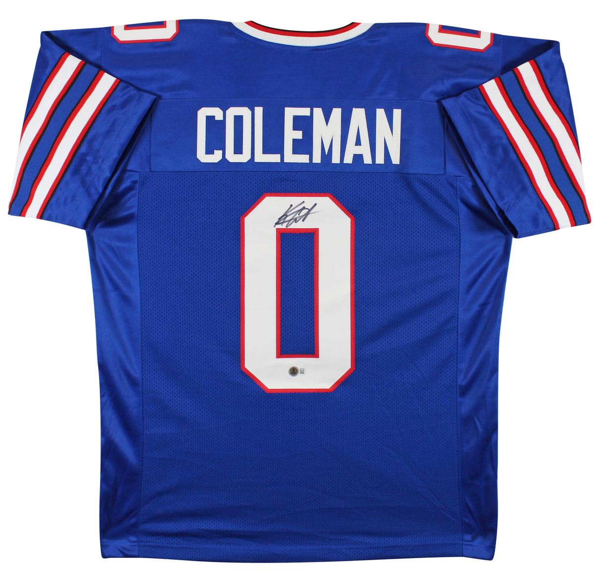 Keon Coleman Authentic Signed Blue Pro Style Jersey Autographed BAS Witnessed