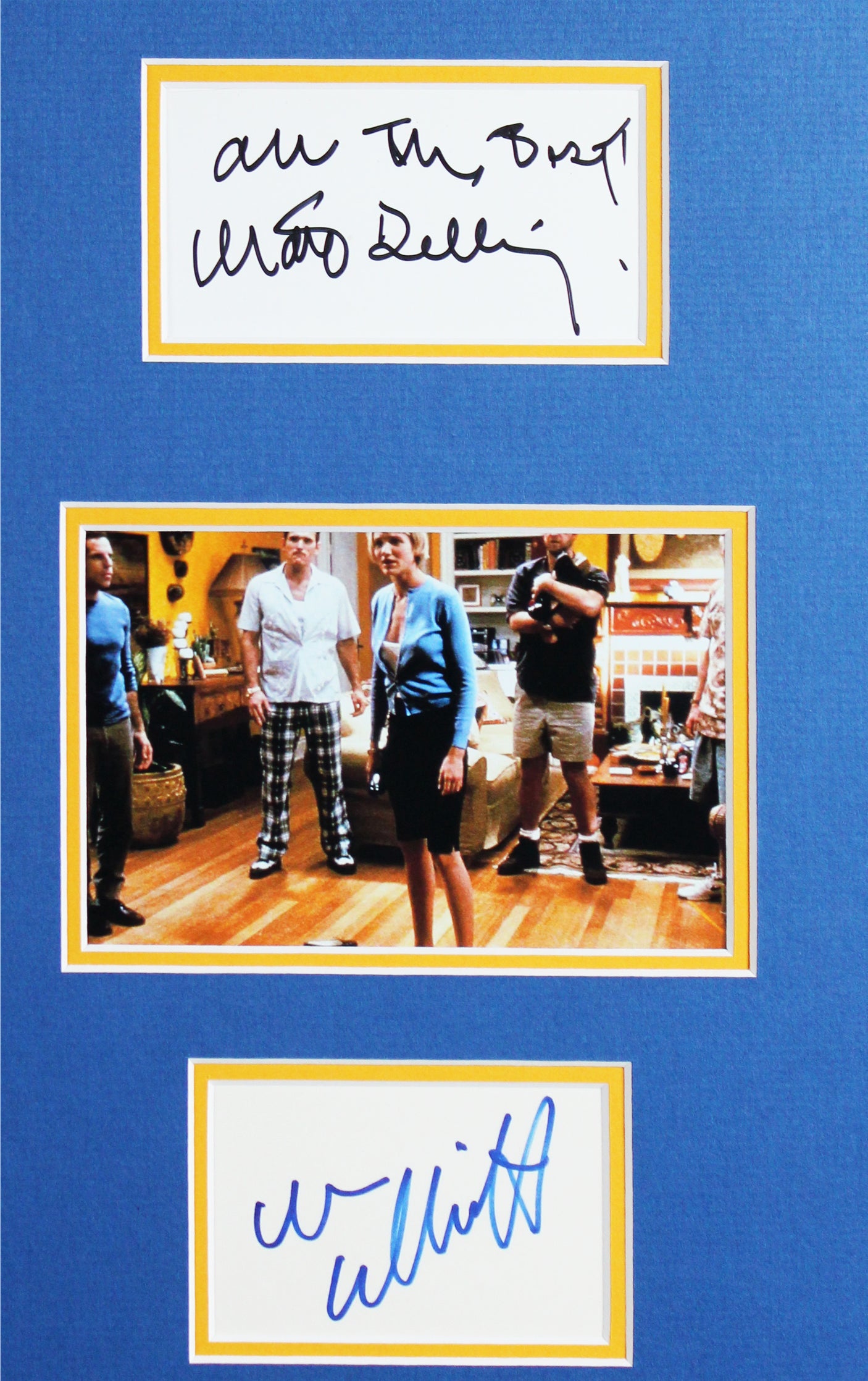 There's Something About Mary (5) Stiller, Diaz, Dillon Signed Framed Display BAS