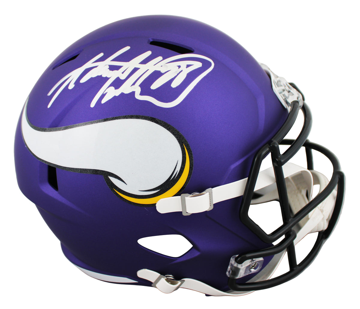 Vikings Adrian Peterson Signed Full Size Speed Rep Helmet BAS Witnessed 2