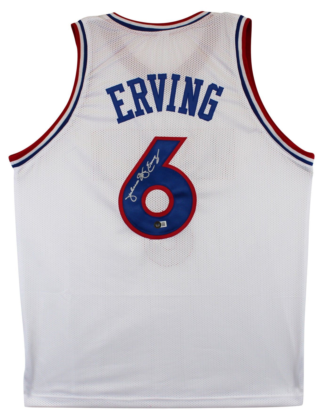 Julius "Dr. J" Erving Authentic Signed White Pro Style Jersey BAS 2