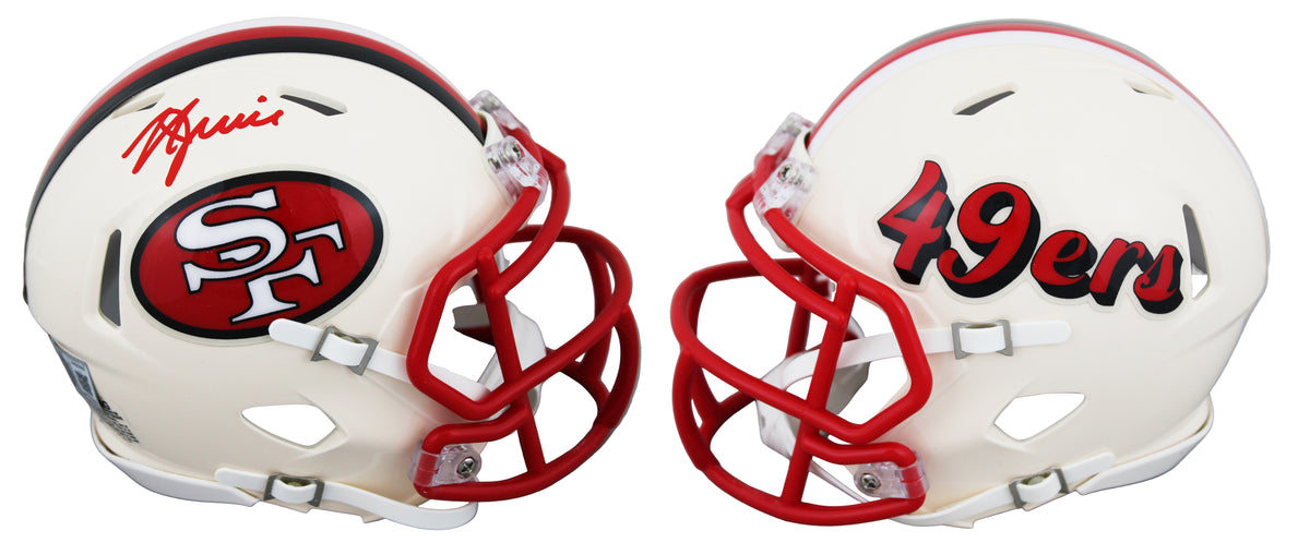 49ers Kyle Juszczyk Signed Retro Speed Mini Helmet W/ Case BAS Witnessed