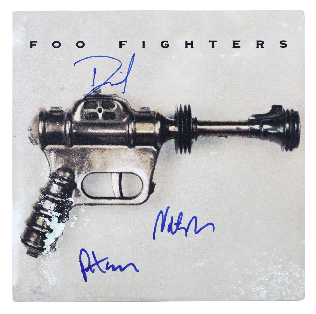Foo Fighters (3) Grohl, Smear, & Mendel Signed Album Cover W/ Vinyl BAS #AE02796