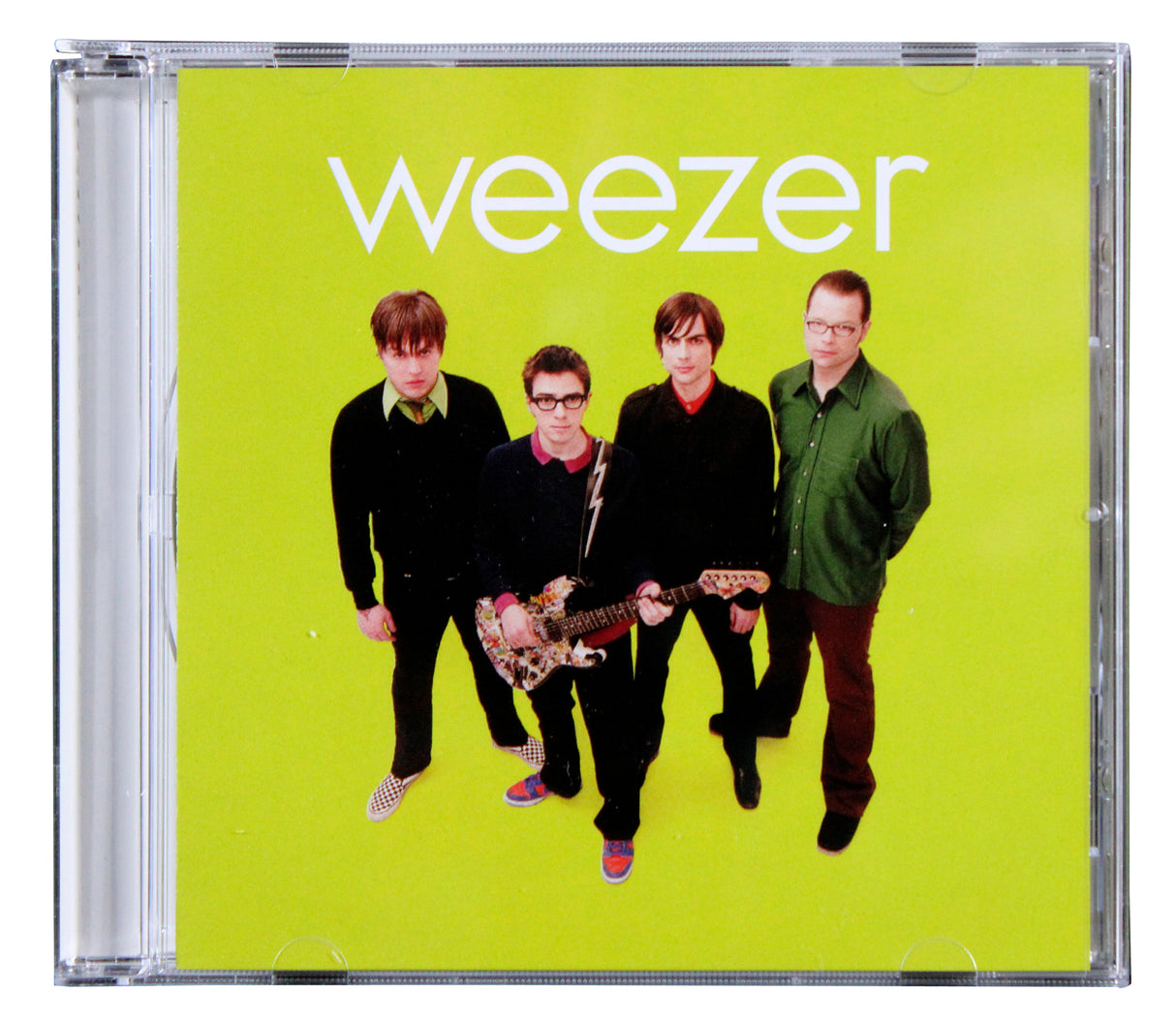 Weezer (4) Cuomo, Shriner, Bell & Wilson Signed Green Album Cd Insert JSA