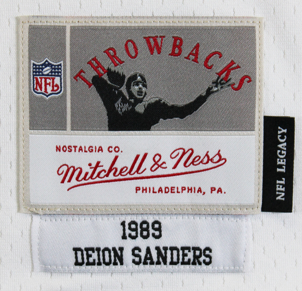 Falcons Deion Sanders "HOF 2011" Authentic Signed White M&N Jersey BAS Witnessed
