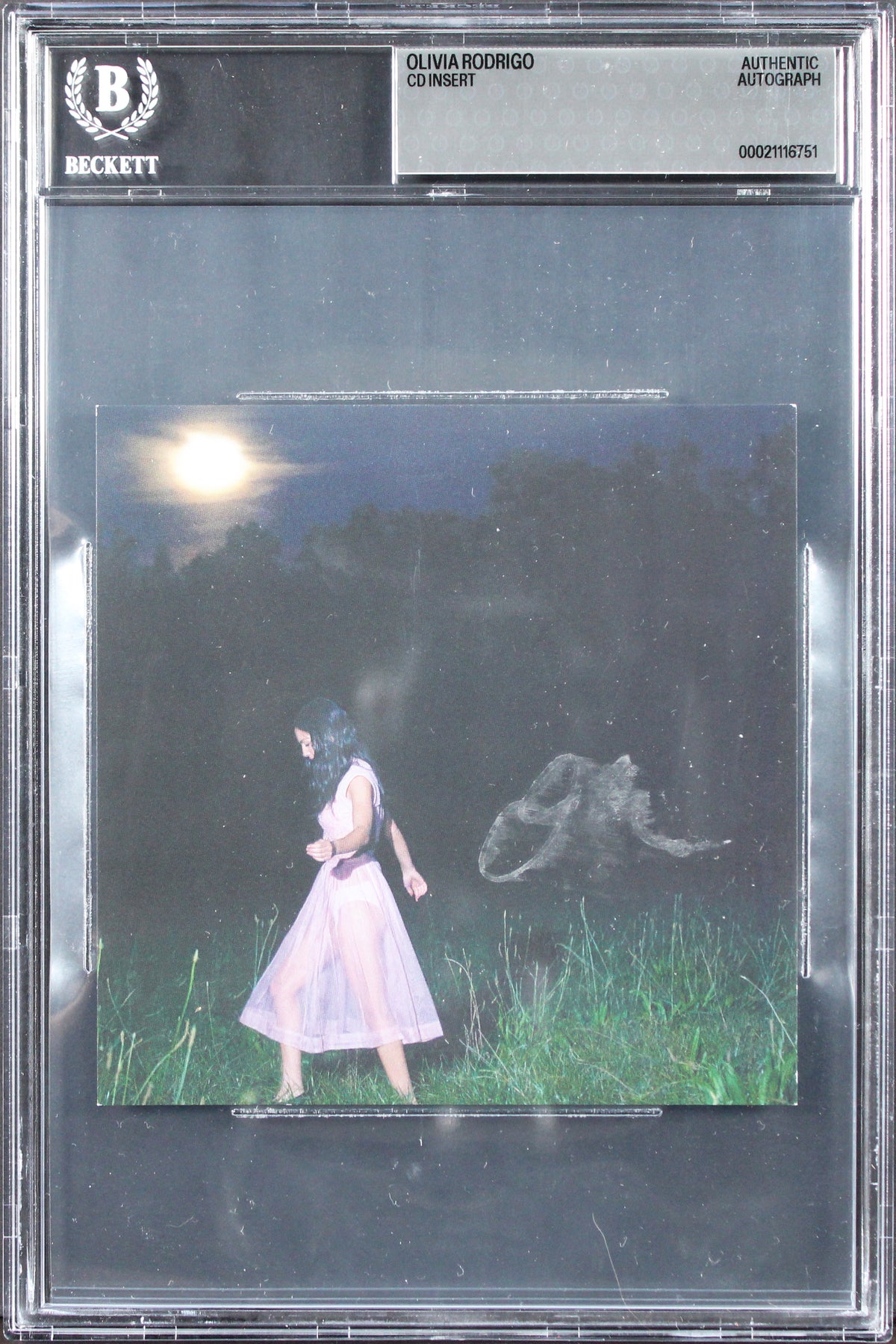 Olivia Rodrigo Authentic You Seem Pretty Sad CD Insert Autographed BAS Slabbed