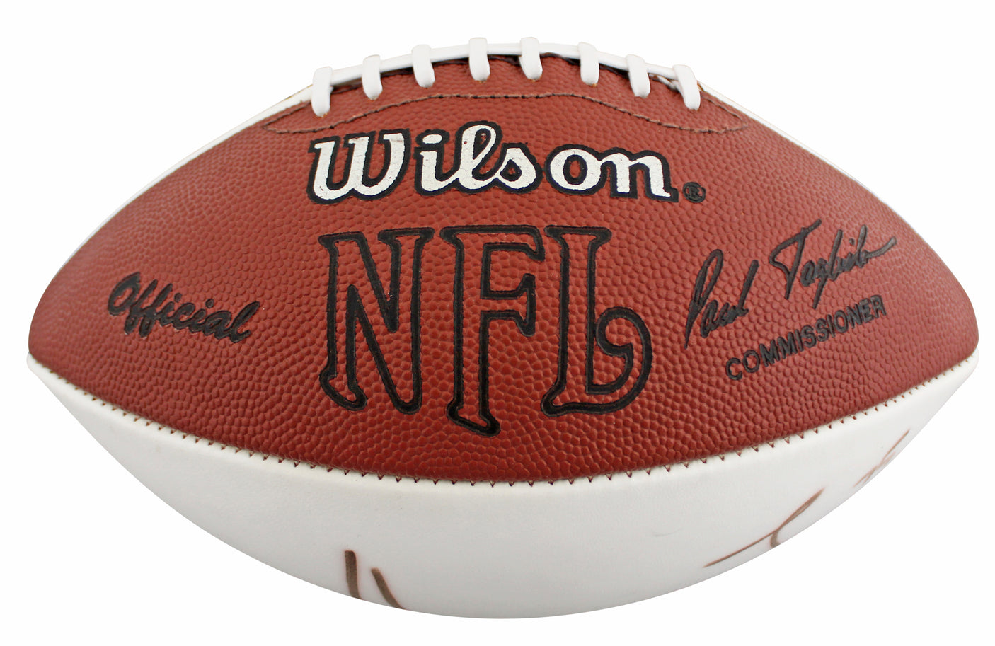 Raiders Howie Long Authentic Signed White Panel Wilson Nfl Football BAS #BV01121