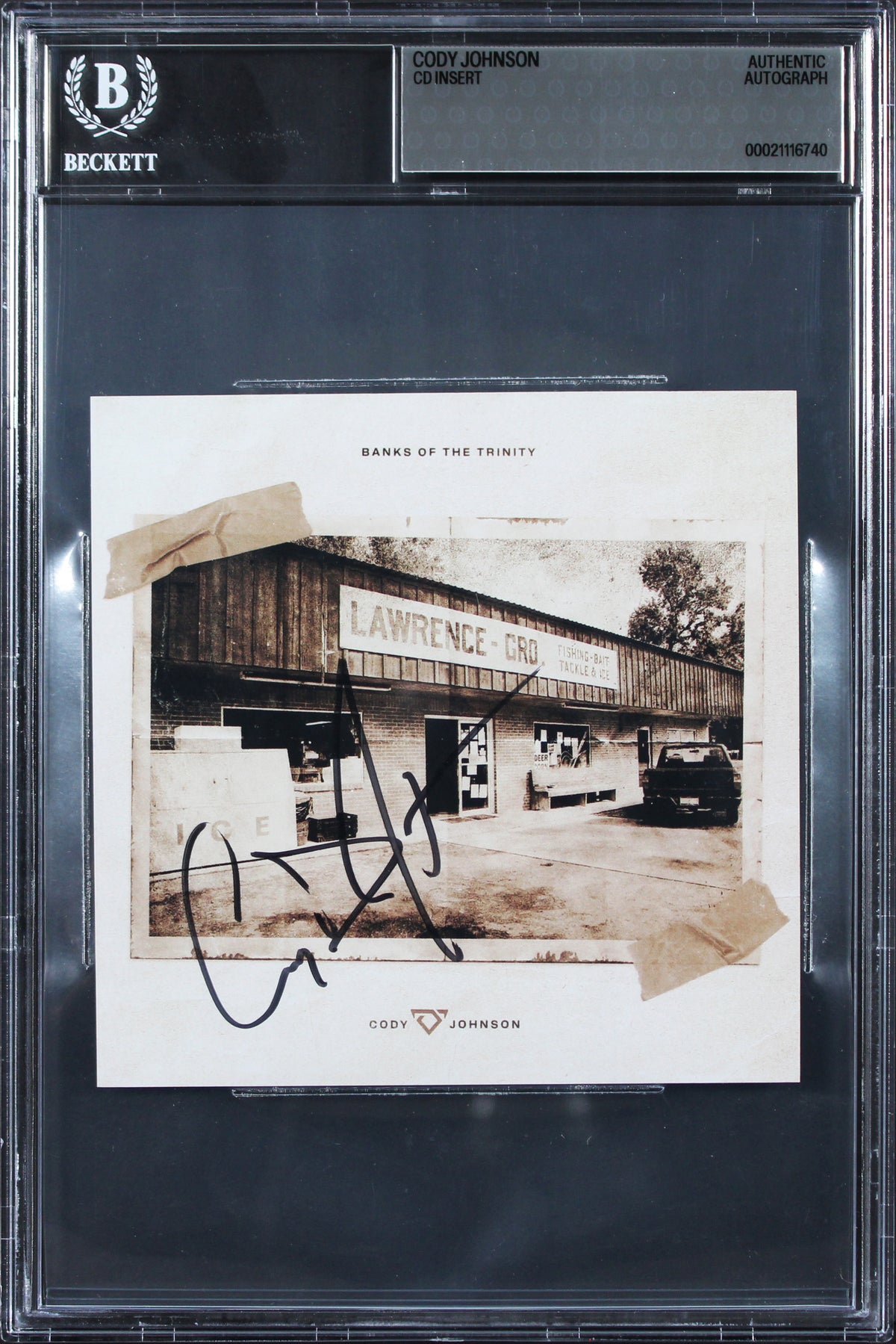 Cody Johnson Signed Banks Of The Trinity CD Insert Autographed BAS Slabbed