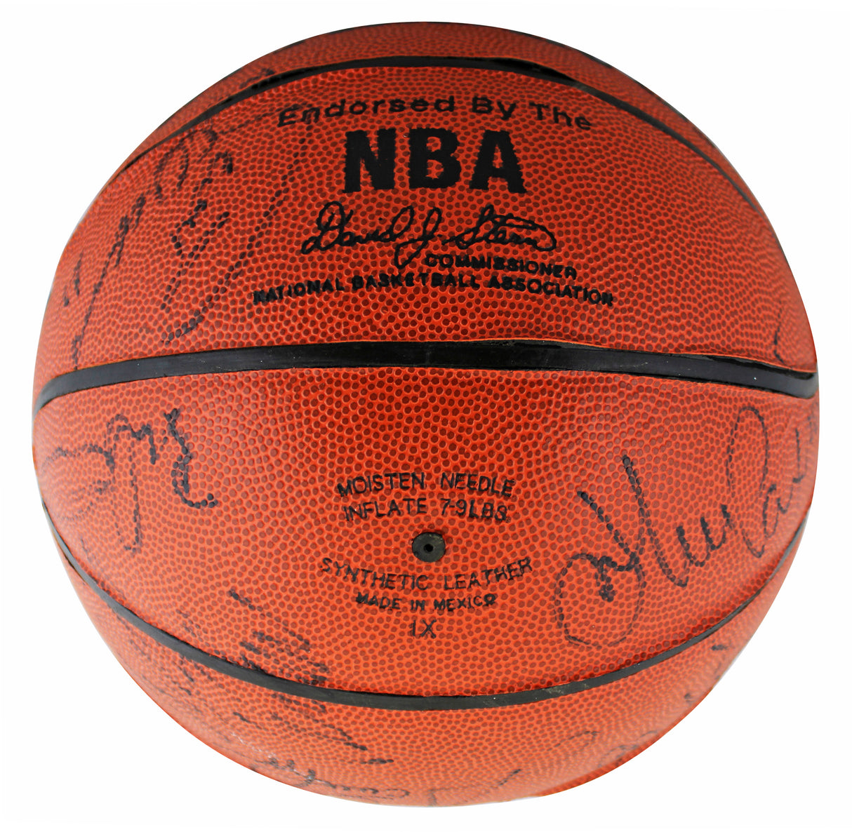 1992-93 Bulls (10) Jordan, Pippen +8 Signed Spalding I/O Basketball BAS #AE64472