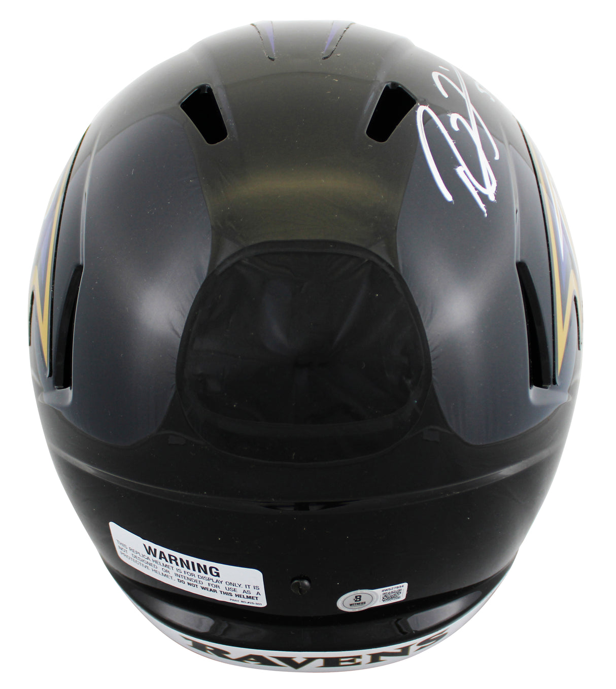 Ravens Ray Lewis Signed Full Size Speed Rep Helmet BAS Witnessed #4W527934