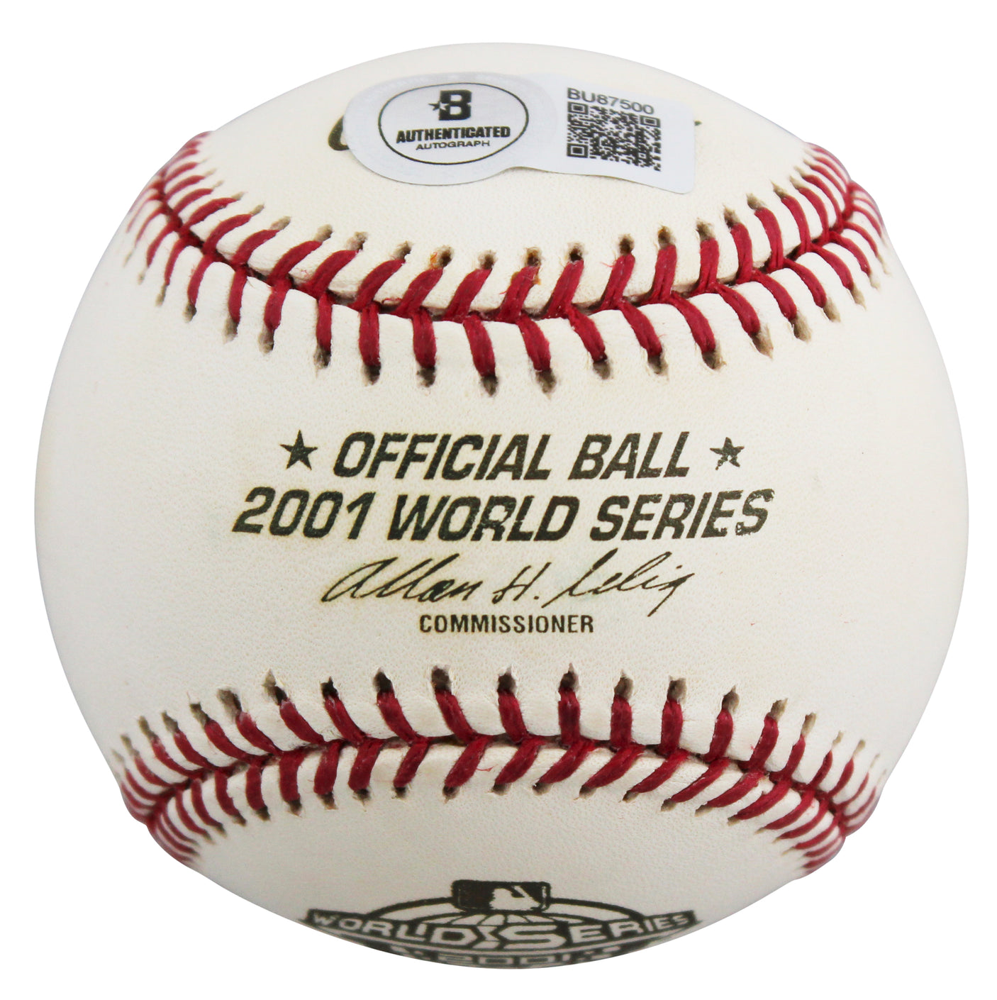 D-Backs Mark Grace Authentic Signed 2001 World Series Logo OML Baseball BAS